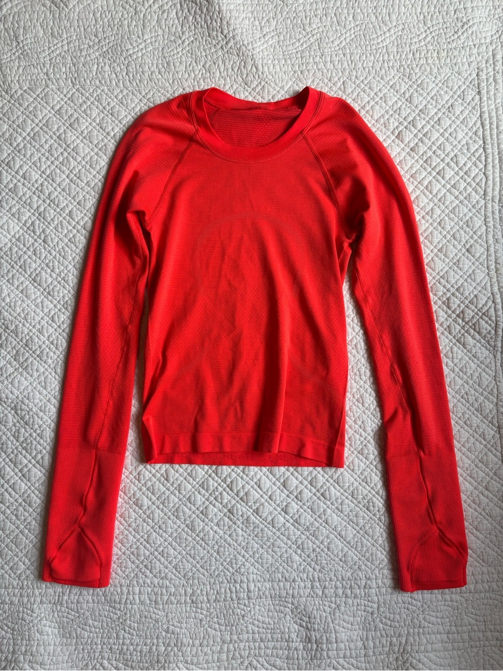 lululemon athletica Carnation Red Long-Sleeve Performance Tee